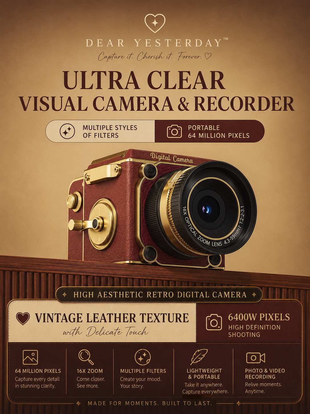 Vintage leather. Ultra clear shooting.