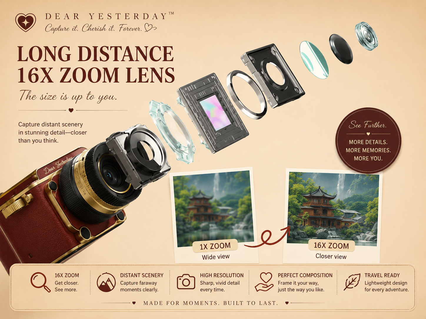 See further with 16X zoom.